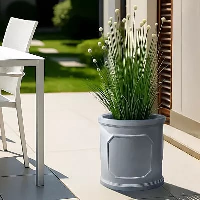 IDEALIST Chelsea Light Concrete Cylinder Garden Planter