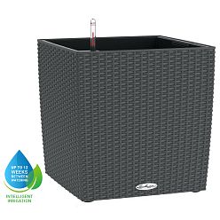 LECHUZA CUBE Cottage Square Poly Resin Self-watering Planter