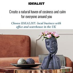 IDEALIST Lite Pensive Oval Bust Face Plant Pot Indoor