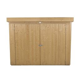 Installed Outdoor Pressure Treated Wooden Shiplap Pent Outdoor Store by Forest Garden