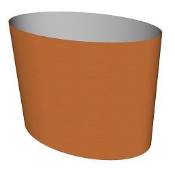Cortenstyle Big Oval on Wheels Planter IN\OUT