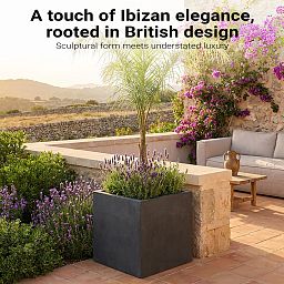 IDEALIST Lite Square Box Contemporary Light Concrete Planter