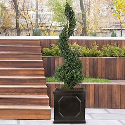 IDEALIST Lite Faux Lead Chelsea Box Square Light Concrete Planter