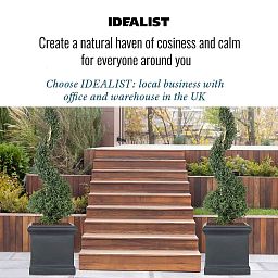 IDEALIST Lite Victorian Box Square Light Stone Outdoor Planter