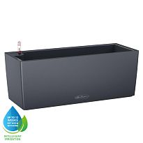 LECHUZA BALCONERA Color 50 Slate Poly Resin Window Box Self-watering P...