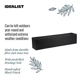 IDEALIST Lite Window Box Light Concrete Planter