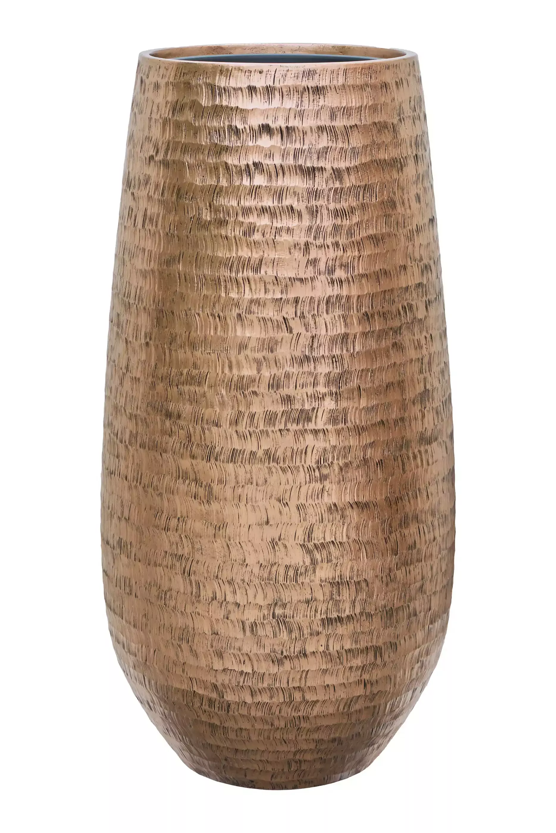 Opus Polystone Tall Planter + Liner | Hammered Finish Indoor Plant Pot Vase