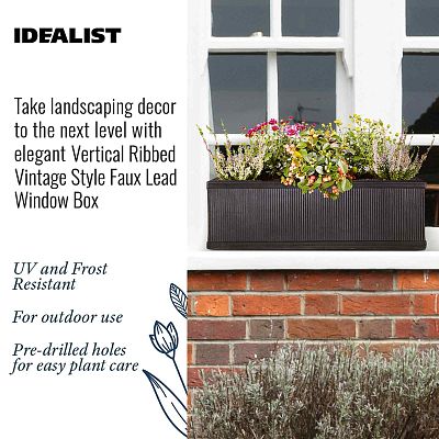 IDEALIST Lite Vertical Ribbed Vintage Style Window Box