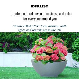 IDEALIST Lite Dish Style Smooth Bowl Outdoor Planter