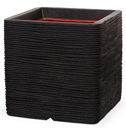 Square Resin Planter by Cadix Capi Tutch Ribbed