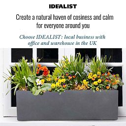 IDEALIST Lite Window Box Light Concrete Planter