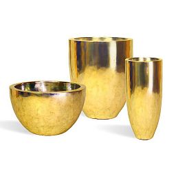 Pandora Leaf 60 Round Tall Polystone Indoor Planter