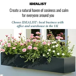 IDEALIST Lite Window Box Light Concrete Planter