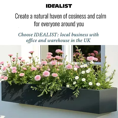 IDEALIST Lite Window Box Light Concrete Planter