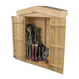 Installed Outdoor Pressure Treated Wooden Shiplap Pent Garden Store by Forest Garden