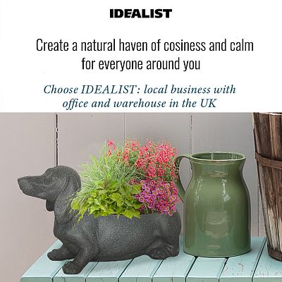 IDEALIST Lite Dog Oval Plant Pot Outdoor