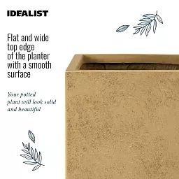 IDEALIST Lite Tall Square Metallic Indoor Planter