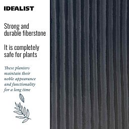 IDEALIST Lite Vertical Ribbed Cylinder Outdoor Planter