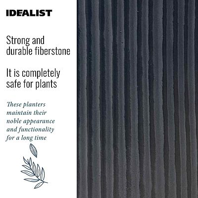 IDEALIST Lite Vertical Ribbed Cylinder Outdoor Planter
