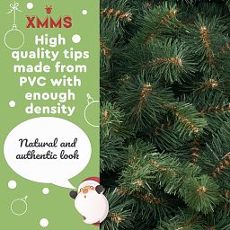XMMS Birmingham Artificial Christmas Tree with Tree Skirt & Cotton Gloves Mixed Pine and Fir Green N