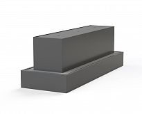 Aluminium Trough Fountain Waterblock Natural Grey W70 H70 L300 cm