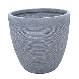IDEALIST Lite Ribbed Light Concrete Egg Planter