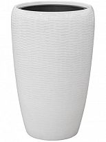 Amfi Partner Glossy Snake Tall White Large D43 H68 cm Indoor Planter, ...