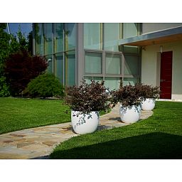 Round Egg Fiberstone Contemporary Planter by Cadix Capi Lux