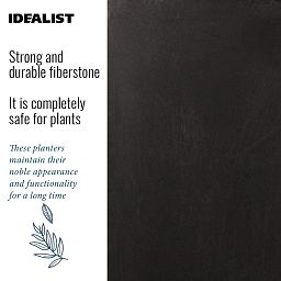 IDEALIST Lite Contemporary Light Concrete Trough Planter
