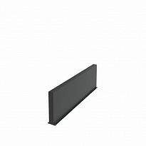 Aluminium Long Low Wall Black W15 H60 L300 cm