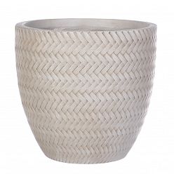 IDEALIST Lite Plaited Style Round Planter Outdoor Plant Pot