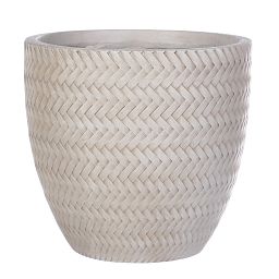IDEALIST Lite Plaited Style Round Planter Outdoor Plant Pot