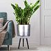 IDEALIST Lite Concrete Effect Round Planter on Legs, Round Pot Plant Stand Indoor