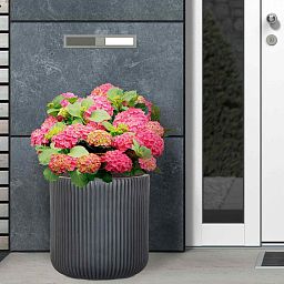 IDEALIST Lite Ribbed Round Outdoor Planter