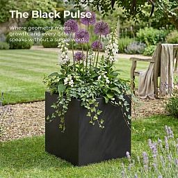 IDEALIST Lite Square Box Contemporary Light Concrete Planter Set