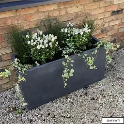 IDEALIST Lite Contemporary Light Concrete High Trough Planter