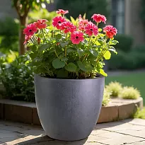 IDEALIST Lite Contemporary Dark Grey Washed Light Concrete Egg Garden ...