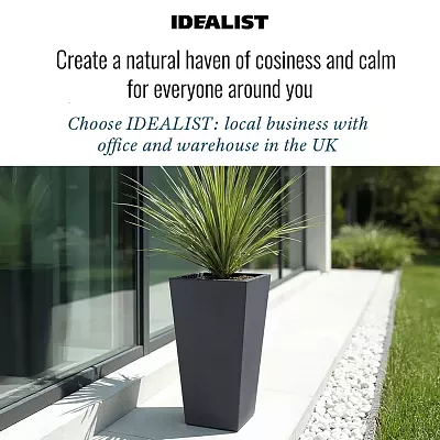 IDEALIST Lite Tall Tapered Contemporary Light Concrete Planter