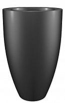 INTRO 112cm Tall Round Black Grey Plant Pot, Large Fiberglass Planter ...