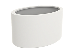 Polyester Ellipse Glossy Outdoor Fiberglass Round Planter