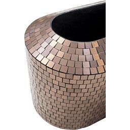 PIXEL Table Top Round Fiberglass Planter