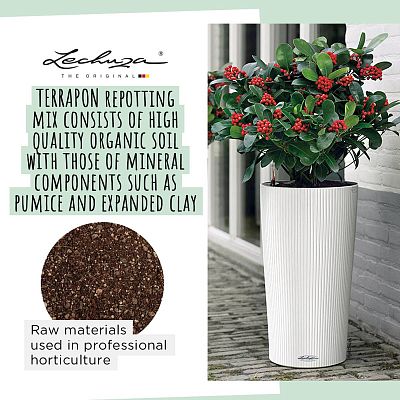 LECHUZA TERRAPON Peat-Free Soil for Outdoor Plants Perlite Potting Compost for Indoor Plants
