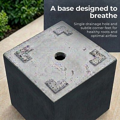 IDEALIST Lite Square Box Contemporary Light Concrete Planter