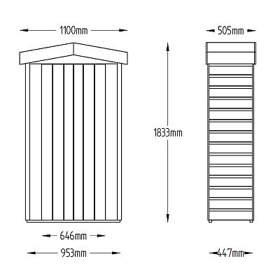 Installed Outdoor Pressure Treated Wooden Shiplap Apex Tall Garden Store by Forest Garden