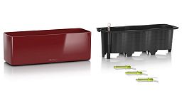 LECHUZA CUBE Glossy Triple Trough Poly Resin Self-watering Planter