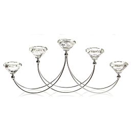 Christmas Tea Light Holders Quintuple Crystal