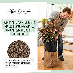 LECHUZA TRENDCOVER Round Self-watering Planter