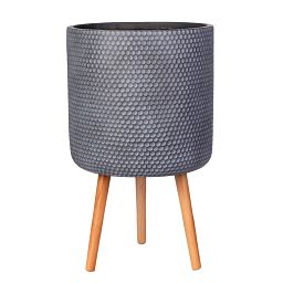 IDEALIST Lite Honeycomb Style Cylinder Planter on Legs, Round Pot Plant Stand Indoor