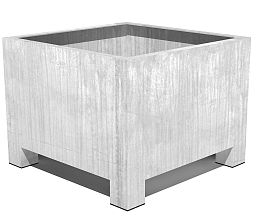 Vadim Outdoor Galvanised Steel Square Planter