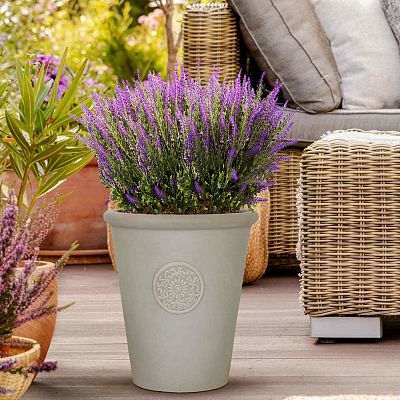 IDEALIST Lite Rustic Style Rolled Rim Vase Outdoor Planter